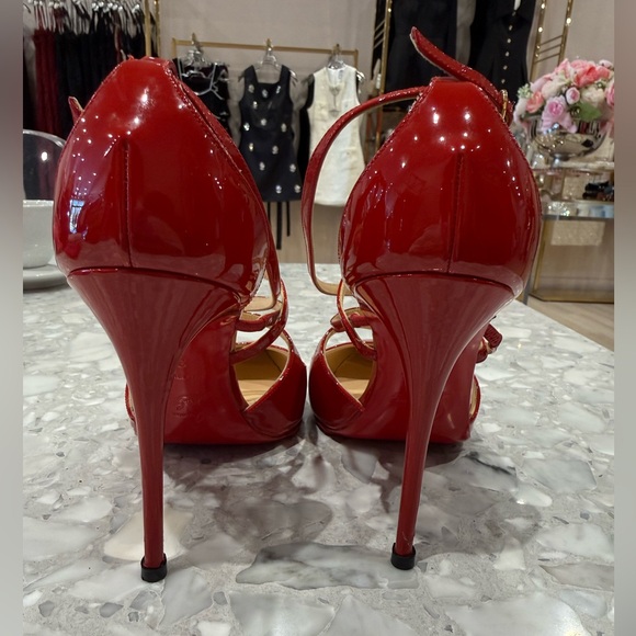 Christian  Louboutin Crossfiketa size 38 Red Patent - Picture 5 of 8